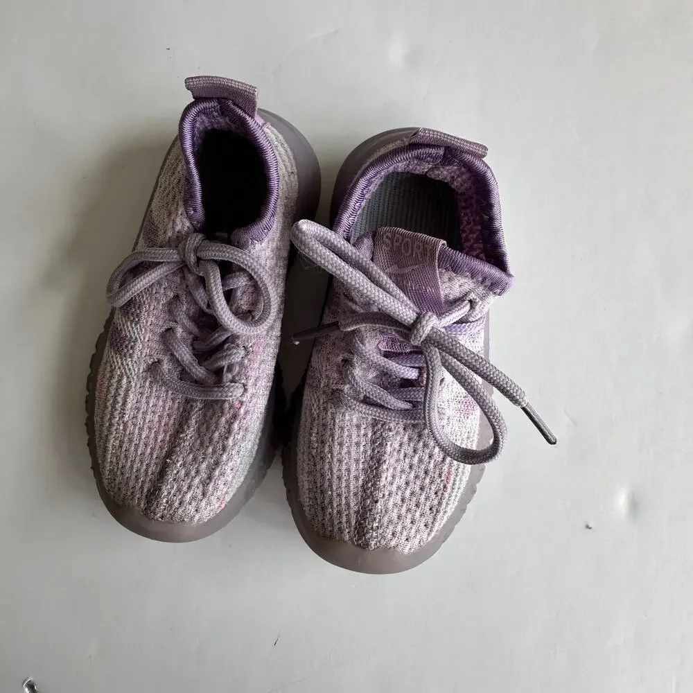 Cute Purple Lace-Up Sneakers - Size 7 Toddler Shoes